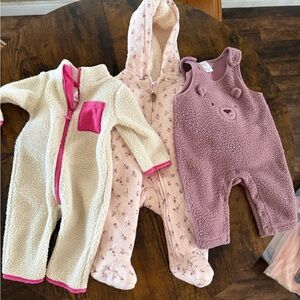Baby girl Sherpa Onesie bundle